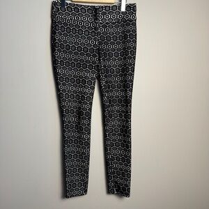 Romeo & Juliet Couture Women's Geometric‎ Pant Stretch Black Size Small